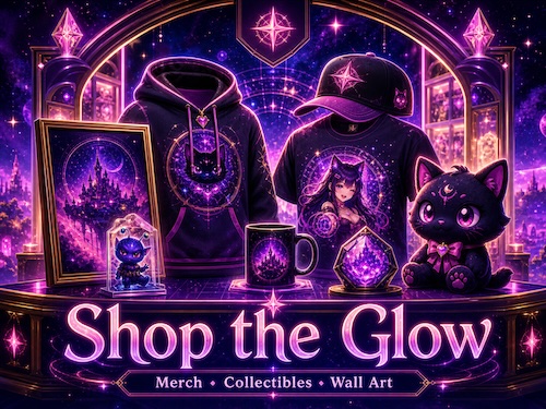 Shop the Glow merch and collectibles artwork